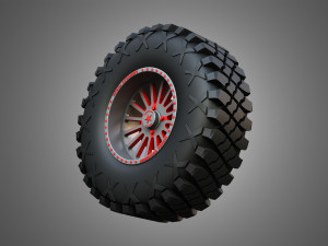 Buggy Wheel and Tire 2 3D मॉडल