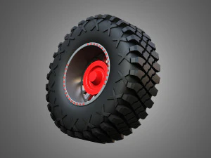 Buggy Wheel and Tire 2 3D Model