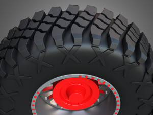 Buggy Wheel and Tire 2 3D मॉडल