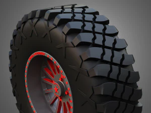 Buggy Wheel and Tire 2 3D Model