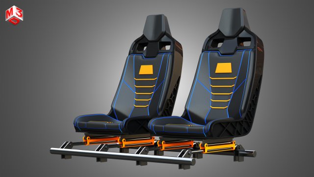 Canam Maveric Vehicle Seat 3D Модель .c4d .max .obj .3ds .fbx .stl .blend 