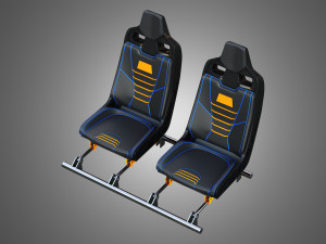 Canam Maveric Vehicle Seat 3D Модель