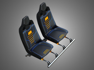 Canam Maveric Vehicle Seat 3D Модель