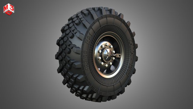 Ural Truck - WheelTire 3D Model .c4d .max .obj .3ds .fbx .stl .blend 