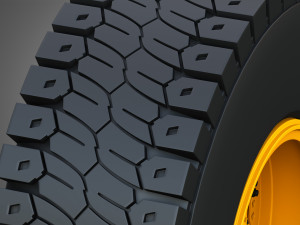 Water Truck 777 Wheels and Tires 3D Model