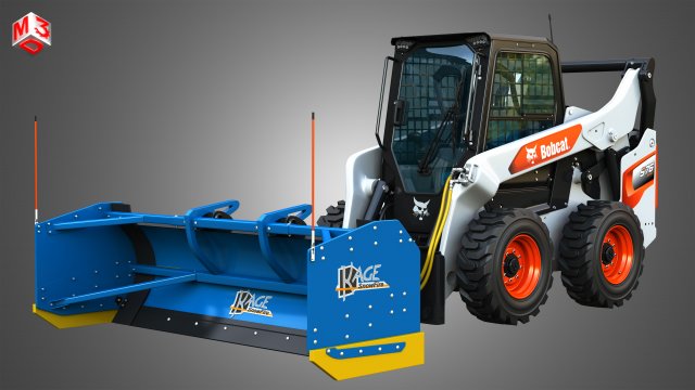 S76 Skid Steer Loader - Kage SnowFire Plow System Modello 3D .c4d .max .obj .3ds .fbx .stl .blend 