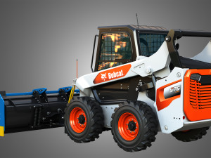S76 Skid Steer Loader - Kage SnowFire Plow System Modello 3D