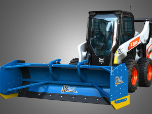 S76 Skid Steer Loader - Kage SnowFire Plow System Modello 3D