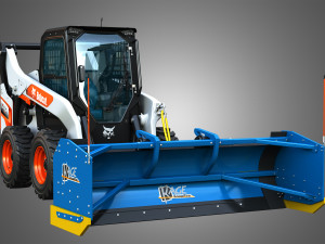 S76 Skid Steer Loader - Kage SnowFire Plow System Modello 3D