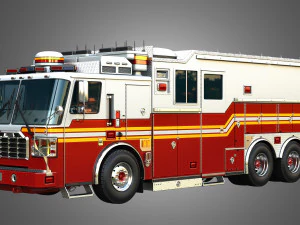 Appareil d'incendie de Ferrara - Sauvetage ultra lourd FDNY Modèle 3D