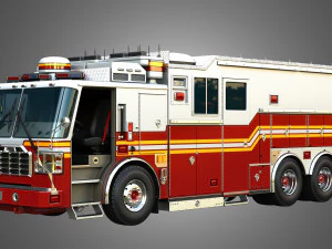 Ferrara Fire Apparatus - FDNY Ultra Heavy Rescue 3D Model