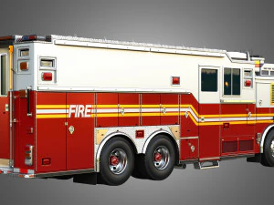 Ferrara Fire Apparatus - FDNY Ultra Heavy Rescue 3D Model