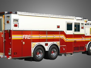Ferrara Fire Apparatus - FDNY Ultra Heavy Rescue Model 3D