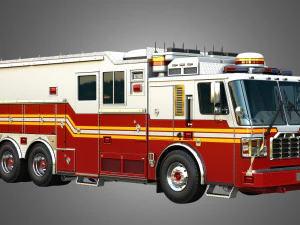 Ferrara Fire Apparatus - FDNY Ultra Heavy Rescue 3D Model