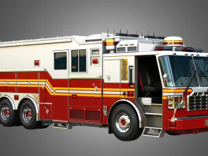 Ferrara Fire Apparatus - FDNY Ultra Heavy Rescue 3D Model