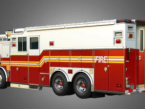 Ferrara Fire Apparatus - FDNY Ultra Heavy Rescue 3D Model