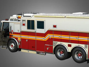 Ferrara Fire Apparatus - FDNY Ultra Heavy Rescue 3D Model