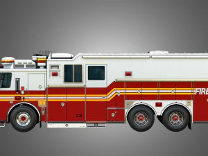 Ferrara Fire Apparatus - FDNY Ultra Heavy Rescue 3D Model