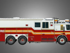 Ferrara Fire Apparatus - FDNY Ultra Heavy Rescue 3D Model