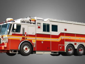 Ferrara Fire Apparatus - FDNY Ultra Heavy Rescue 3D Model