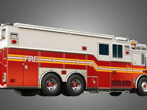 Ferrara Fire Apparatus - FDNY Ultra Heavy Rescue 3D Model