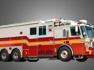 Ferrara Fire Apparatus - FDNY Ultra Heavy Rescue Model 3D