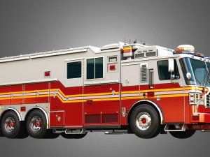 Ferrara Fire Apparatus - FDNY Ultra Heavy Rescue 3D Model