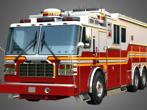 Ferrara Fire Apparatus - FDNY Ultra Heavy Rescue 3D Model