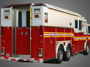 Ferrara Fire Apparatus - FDNY Ultra Heavy Rescue Model 3D