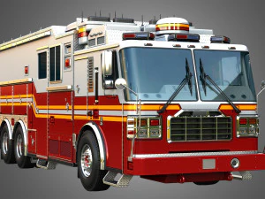Ferrara Fire Apparatus - FDNY Ultra Heavy Rescue 3D Model
