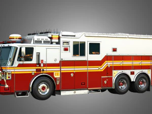 Ferrara Fire Apparatus - FDNY Ultra Heavy Rescue 3D Model