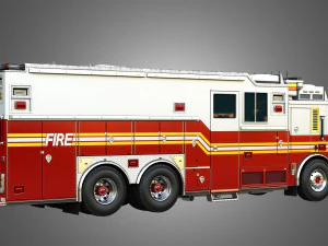 Ferrara Fire Apparatus - FDNY Ultra Heavy Rescue 3D Model