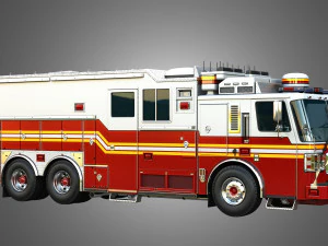 Ferrara Fire Apparatus - FDNY Ultra Heavy Rescue 3D Model