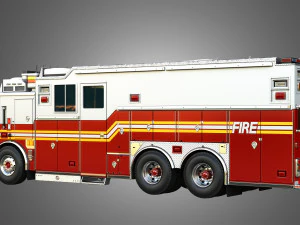 Ferrara Fire Apparatus - FDNY Ultra Heavy Rescue 3D Model