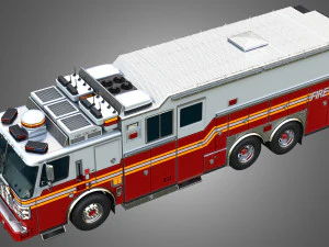 Ferrara Fire Apparatus - FDNY Ultra Heavy Rescue 3D Model