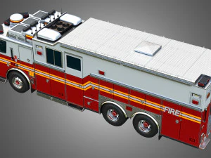 Ferrara Fire Apparatus - FDNY Ultra Heavy Rescue 3D Model