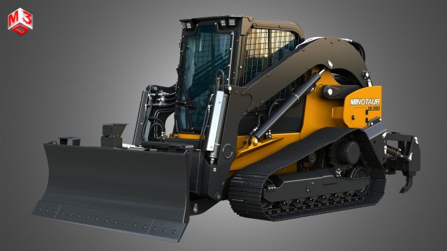 DL550 Minotaur Compact Dozer Loader 3D Model .c4d .max .obj .3ds .fbx .stl .blend 