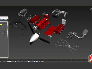 Continental IO 550 engine - Ready for 3d Print - Special Edition 3D 模型