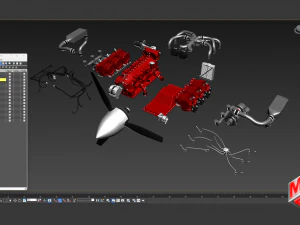 Continental IO 550 engine - Ready for 3d Print - Special Edition 3D Model