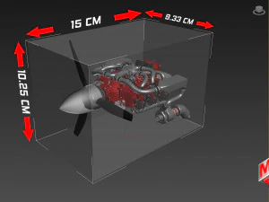 Continental IO 550 engine - Ready for 3d Print - Special Edition 3D Model