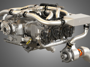 Continental IO 550 engine - Ready for 3d Print - Special Edition 3D 模型
