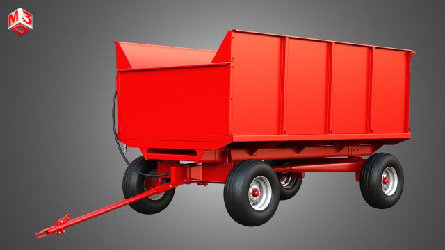 Stan-Hoist Grain - Forage Wagon 3D Модель .c4d .max .obj .3ds .fbx .stl .blend 