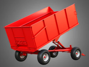 Stan-Hoist Grain - Forage Wagon 3D Model