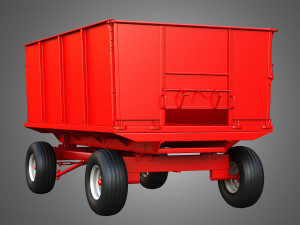 Stan-Hoist Grain - Forage Wagon 3D Модель
