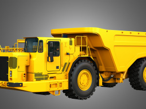 AD63 - Underground Mining Dump Truck 3D Model