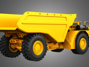 AD63 - Underground Mining Dump Truck 3D Model