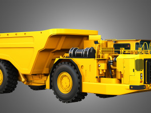 AD63 - Underground Mining Dump Truck 3D Model