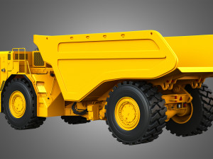 AD63 - Underground Mining Dump Truck 3D Model