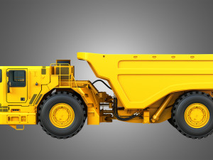 AD63 - Underground Mining Dump Truck 3D Model