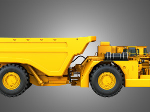 AD63 - Underground Mining Dump Truck 3D Model